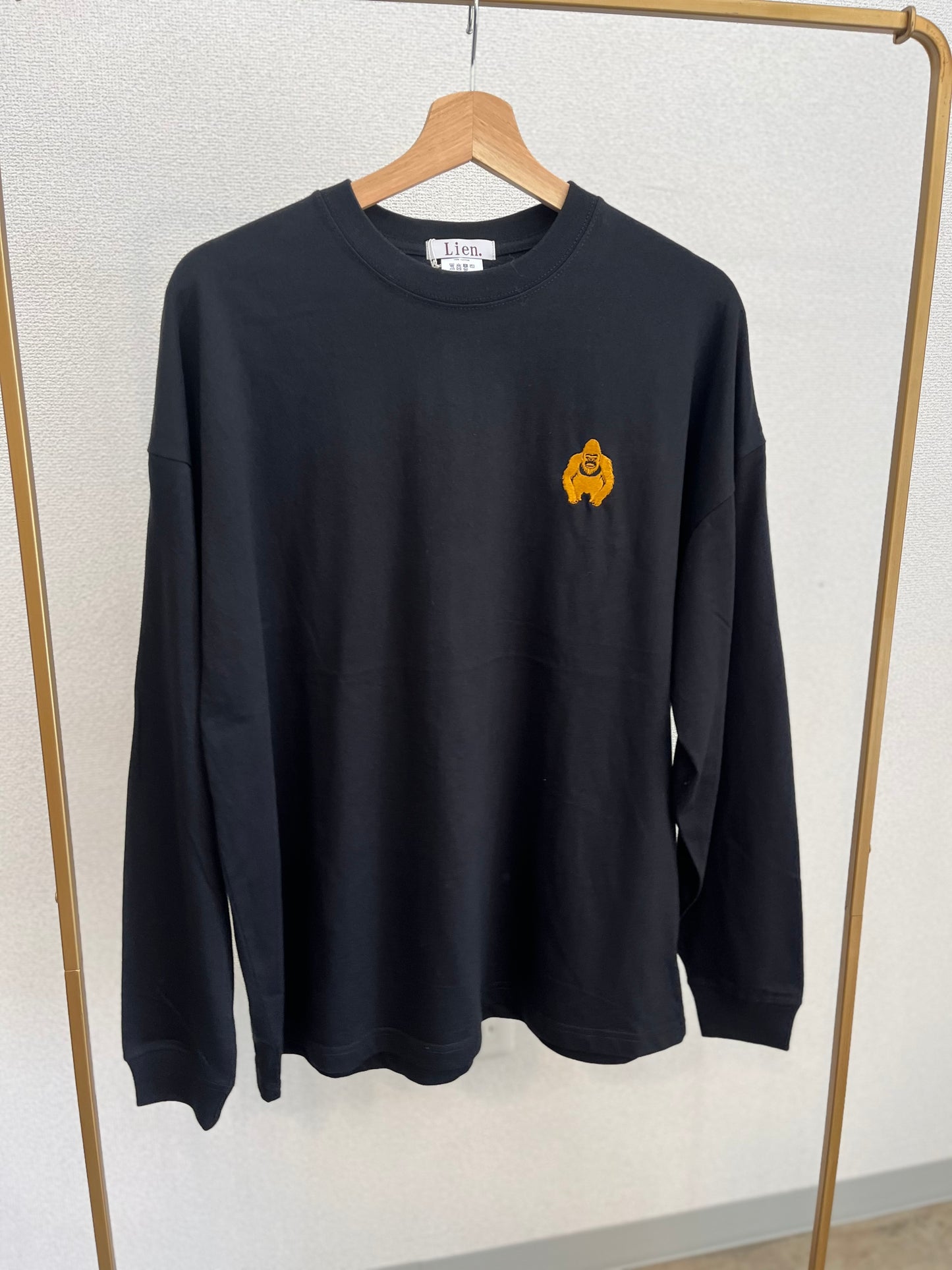 刺繍ゴリラ ビックシルエットロンT