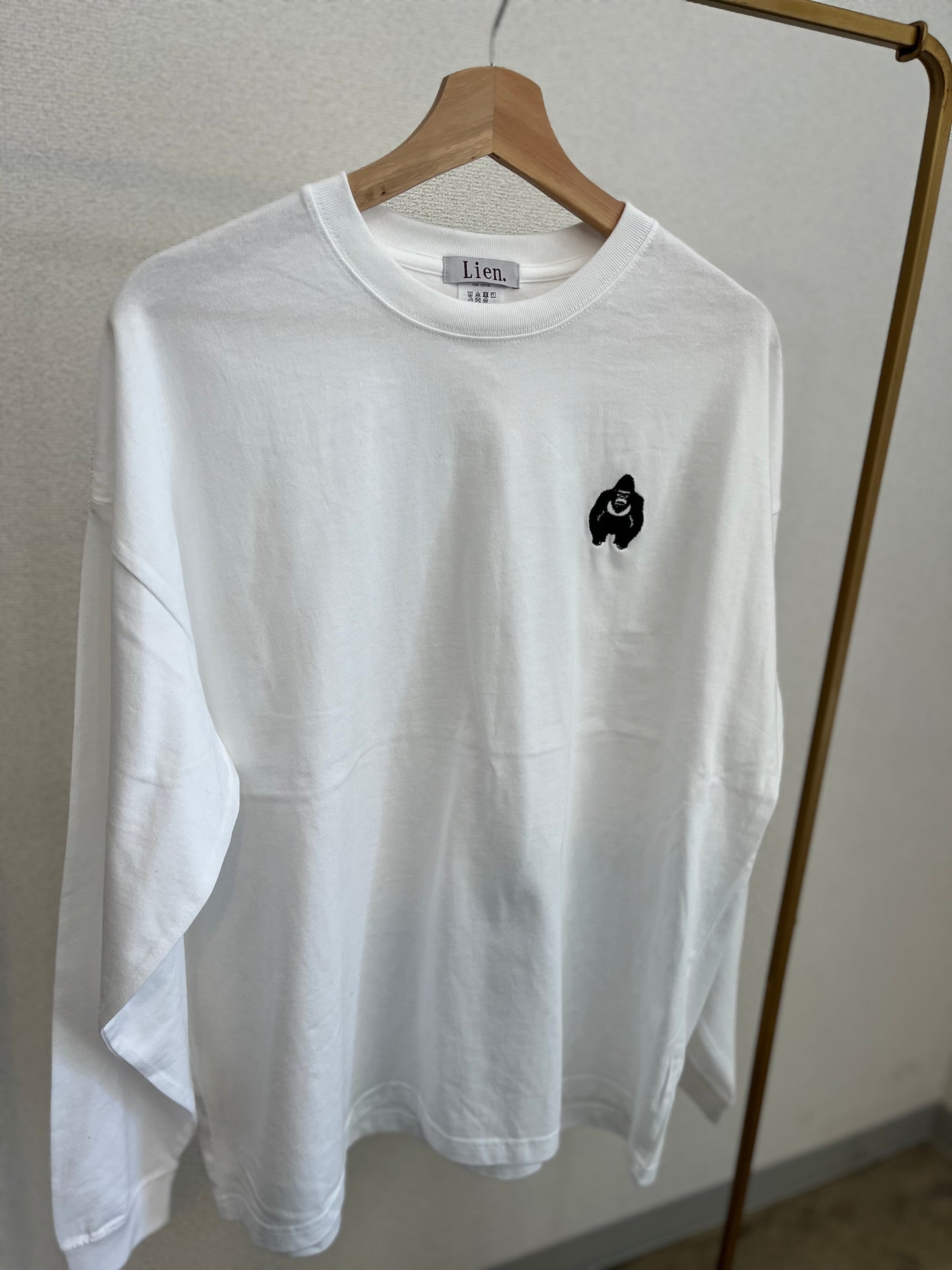 刺繍ゴリラ ビックシルエットロンT