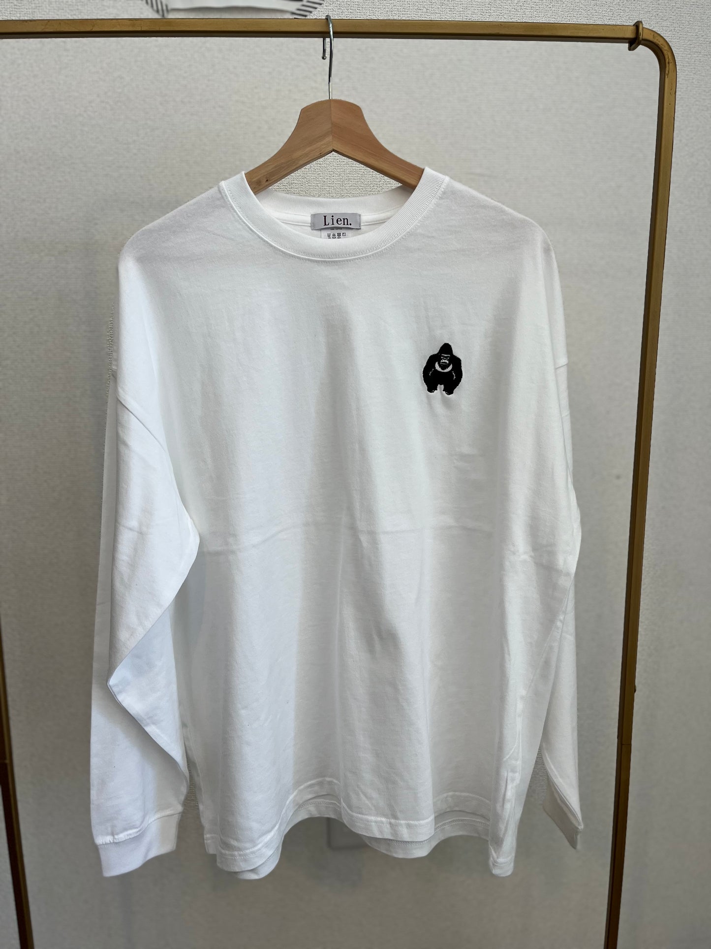 刺繍ゴリラ ビックシルエットロンT