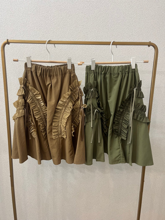 ドローストリングフリルスカート